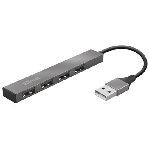 Hub TRUST HALYX USB2.0/4xUSB/Aluminjum/siva slika 1