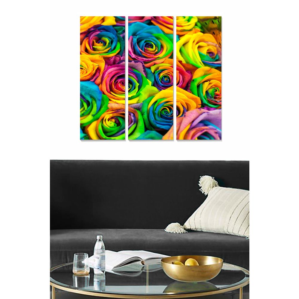 Dekorativna MDF Slika u Više Boja (Set od 3 Komada) - MDF127274552 slika 1