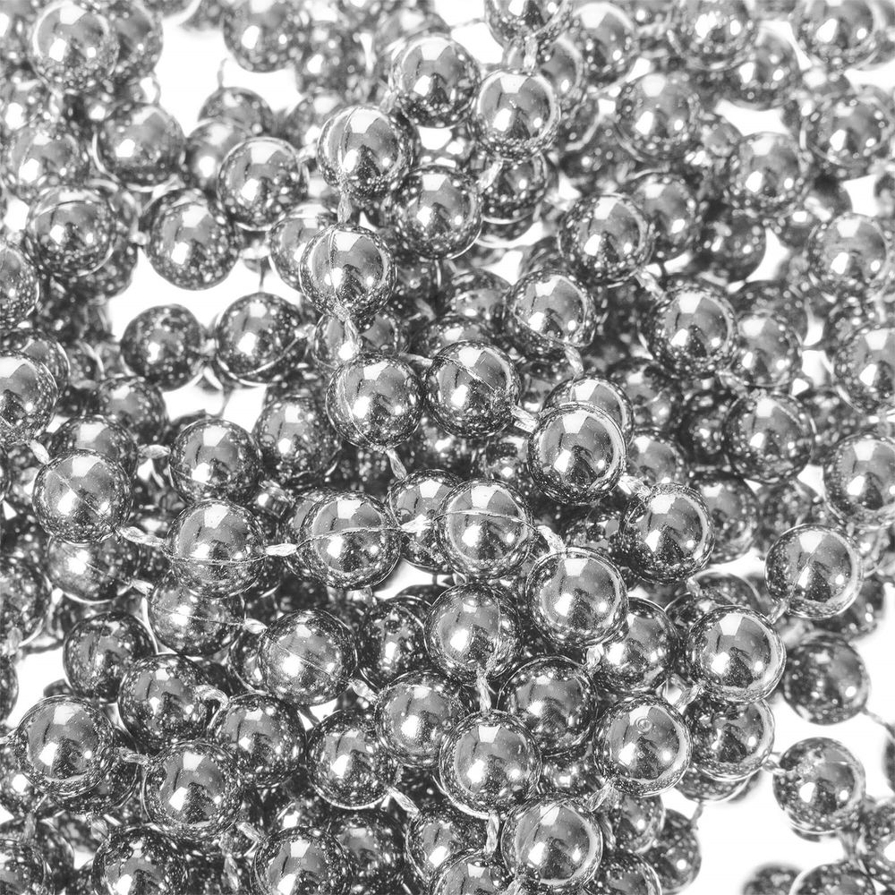 Lančić perle 8 mm 10 metara, srebrne slika 2