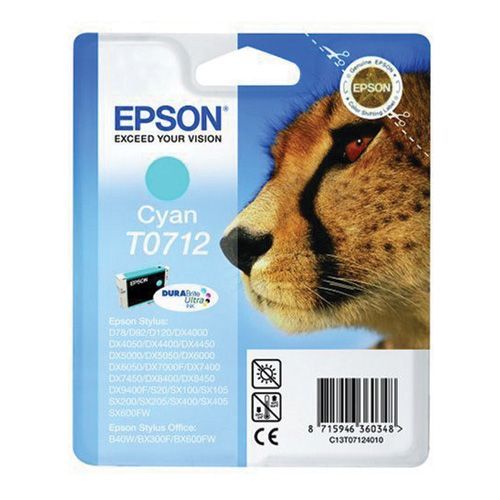 Tinta Epson T0712, cyan, 345 str. / 5,5 ml slika 2