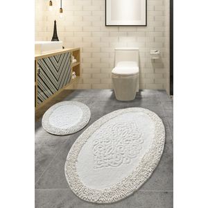 Set prostirki za kupatilo (2 komada) Piante Oval - Ecru, više boja
