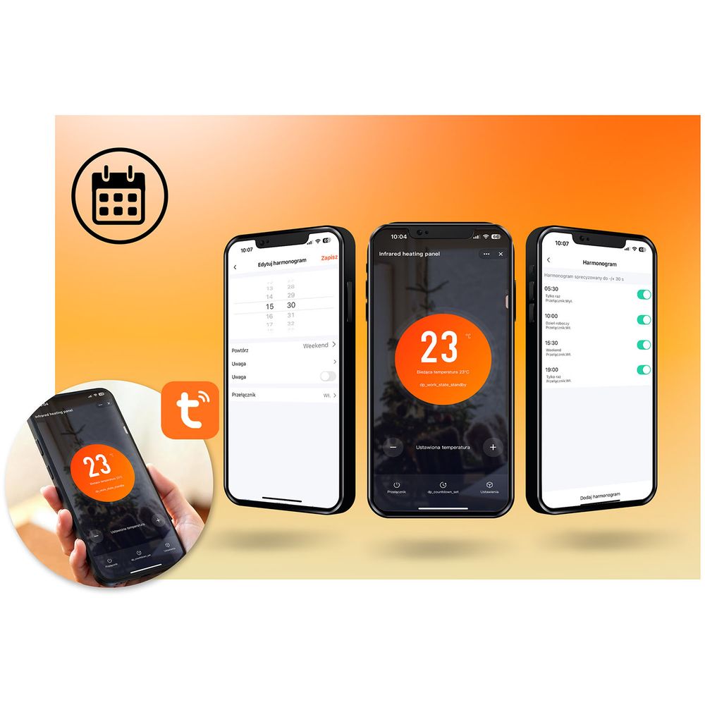 Infracrveni grijač 600W Berdsen BD-981 WiFi aplikacija za daljinsko upravljanje slika 7