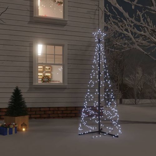 Stožasto božićno drvce hladno bijelo 200 LED žarulja 70x180 cm slika 1