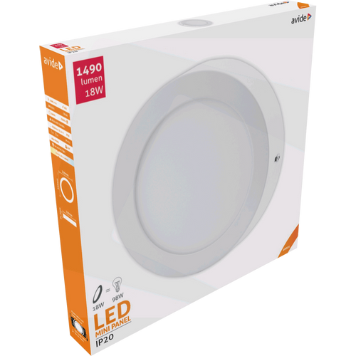 Avide Plafonjera LED, 18W, 1490 lm, 4000K, IP20 - ACSMNW-R-18W-ALU slika 2