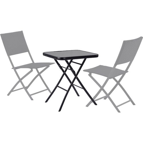 Modernhome sklopivi stol za terasu - crni - 60x60cm slika 5
