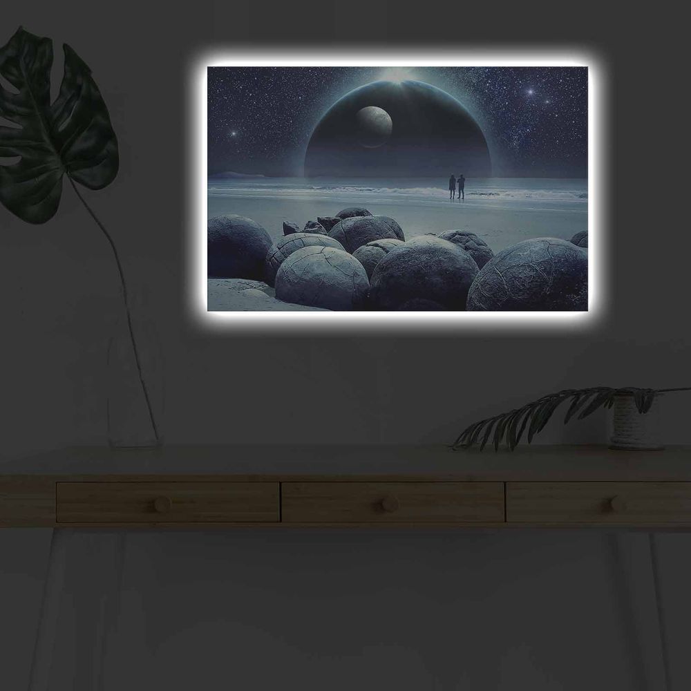 NASA-022 Dekorativna Slikarska Platna sa LED Osvjetljenjem u Više Boja slika 3
