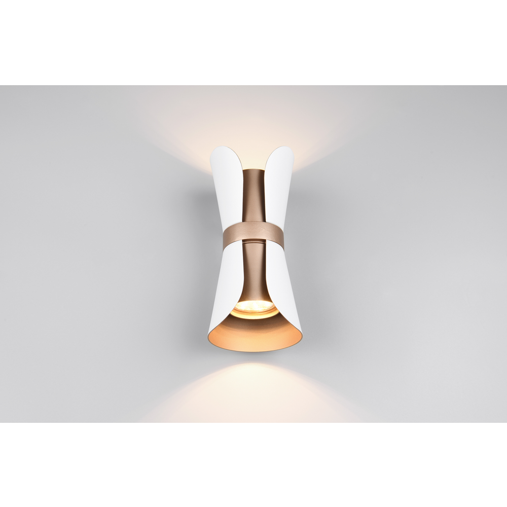 Trio Lightning zidna lampa svjetiljka COAT 2, boje coffee i mat-bijela slika 5