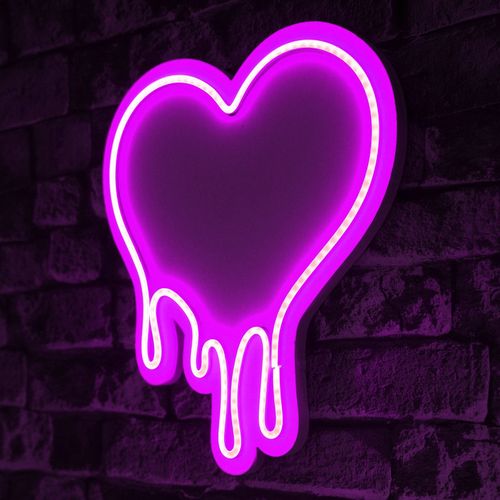 Wallity Ukrasna plastična LED rasvjeta, Melting Heart - Pink slika 8