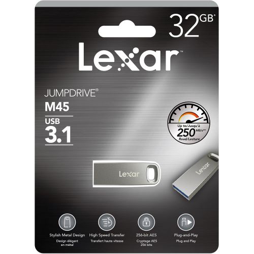 Lexar JumpDrive M45 USB3.1 32GB, Silver Housing, up to 250MB/s slika 4