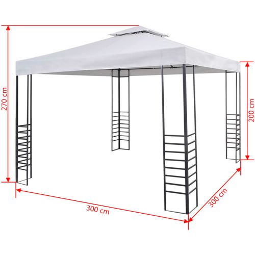 Vrtni Šator 3x3 m Bijeli slika 37