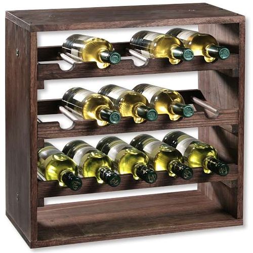 KESPER KSP69243 POLICA ZA VINO  BOROVO DRVO FSC 15 FLAŠA 50X50Y28CM slika 1