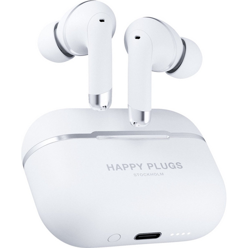 Happy Plugs, Air1 ANC, bežične slušalice, bijele slika 1