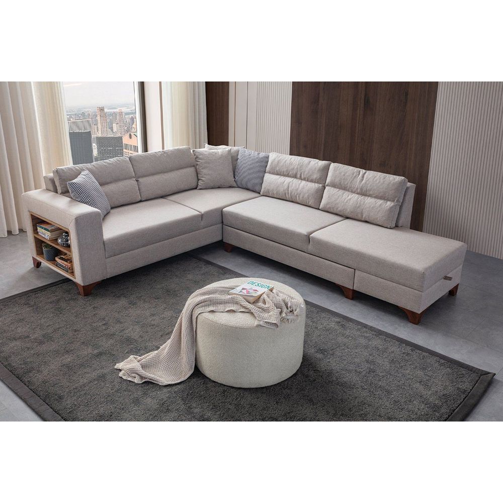 Ugaona Sofa Tloft Lijeva - boja: krem slika 2