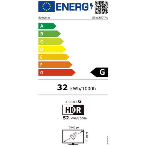 Samsung monitor 34 LS34C650TAUXEN QHD VA 100HZ slika 2