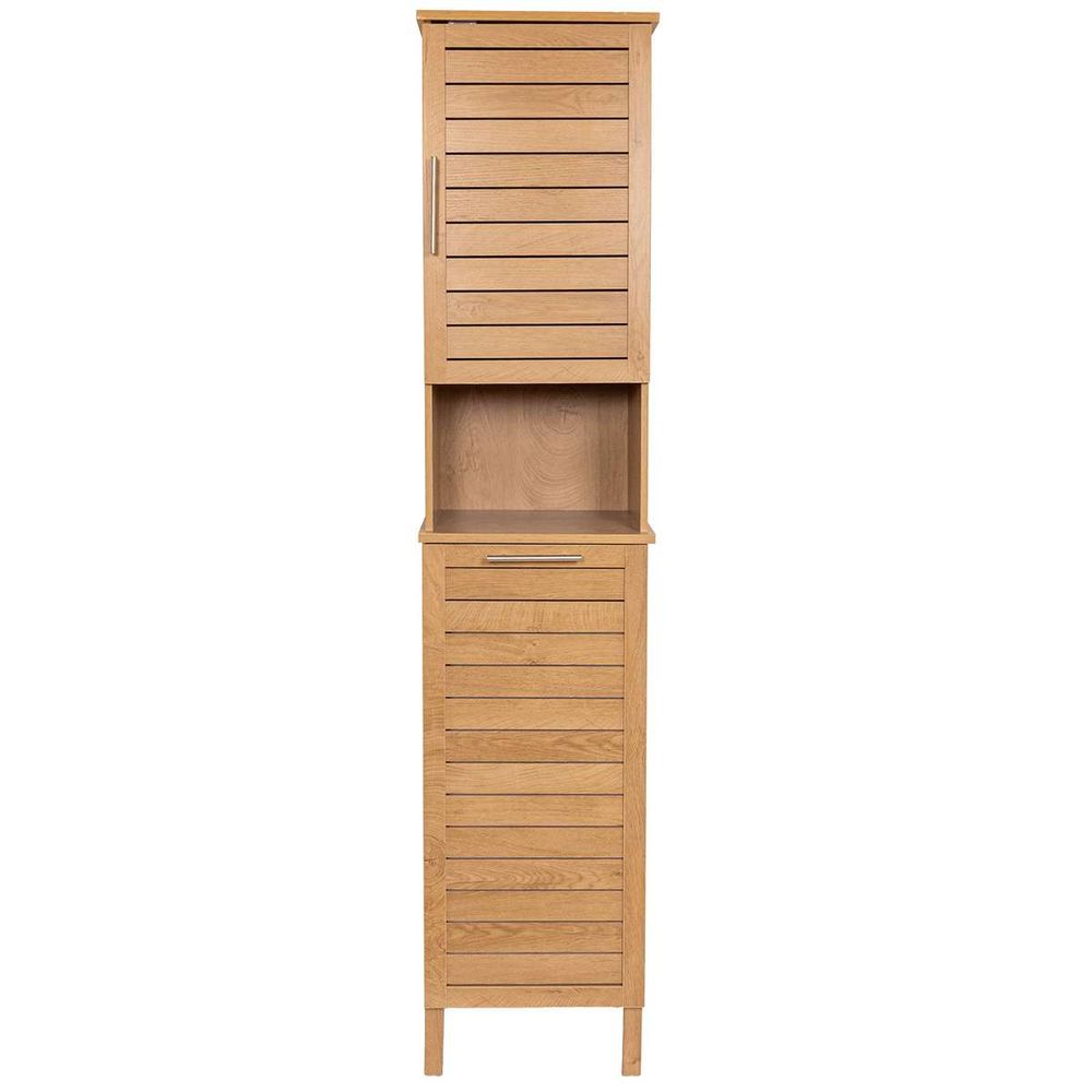 Tendance kupaonski ormarić Colonial, 2 vrata + 1 polica + 1 ugrađena košara za rublje 173x38x36 cm, MDF slika 3