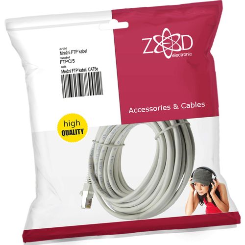 ZED electronic Mrežni FTP kabel, CAT5E, 5 met - FTPC/5 slika 1