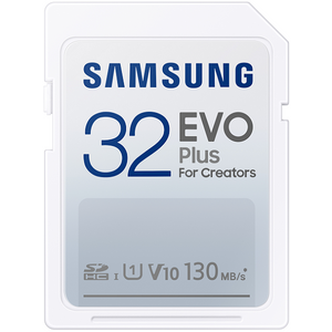 Samsung MB-SC32K/EU SDXC 32GB, EVO Plus, speeds up to 130MB/s, UHS-1 Speed Class 3 (U3) and Class 10 for 4K video