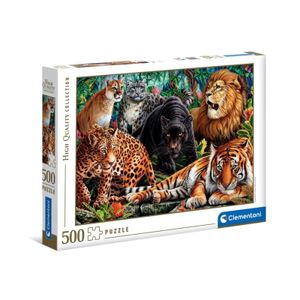 Clementoni CL35126 Puzzle 500 DIVLJE MAČKE, 500kom