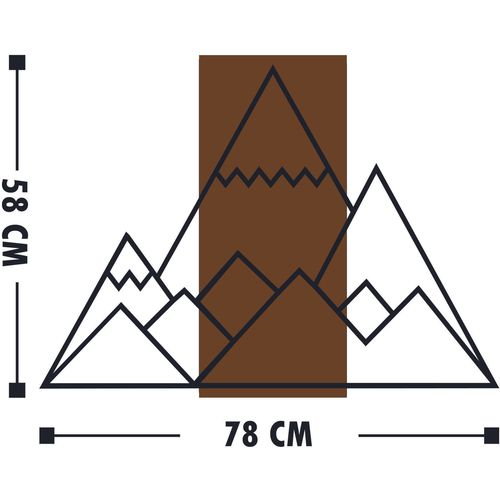 Wallity Drvena zidna dekoracija, Mountain slika 3