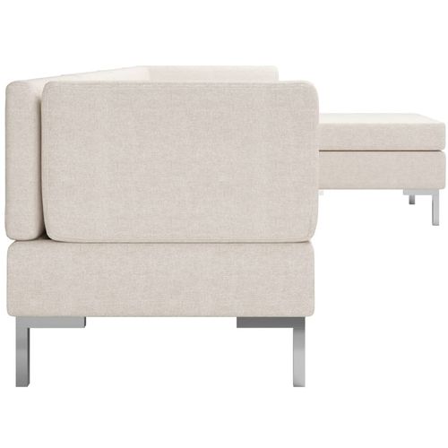 5-dijelni set sofa od tkanine krem slika 28