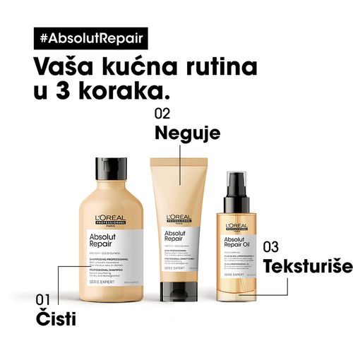 Loreal Professionnel Paris Absolut Repair Obnavljajuća* regenerator nega za veoma oštećenu kosu 200ml slika 3