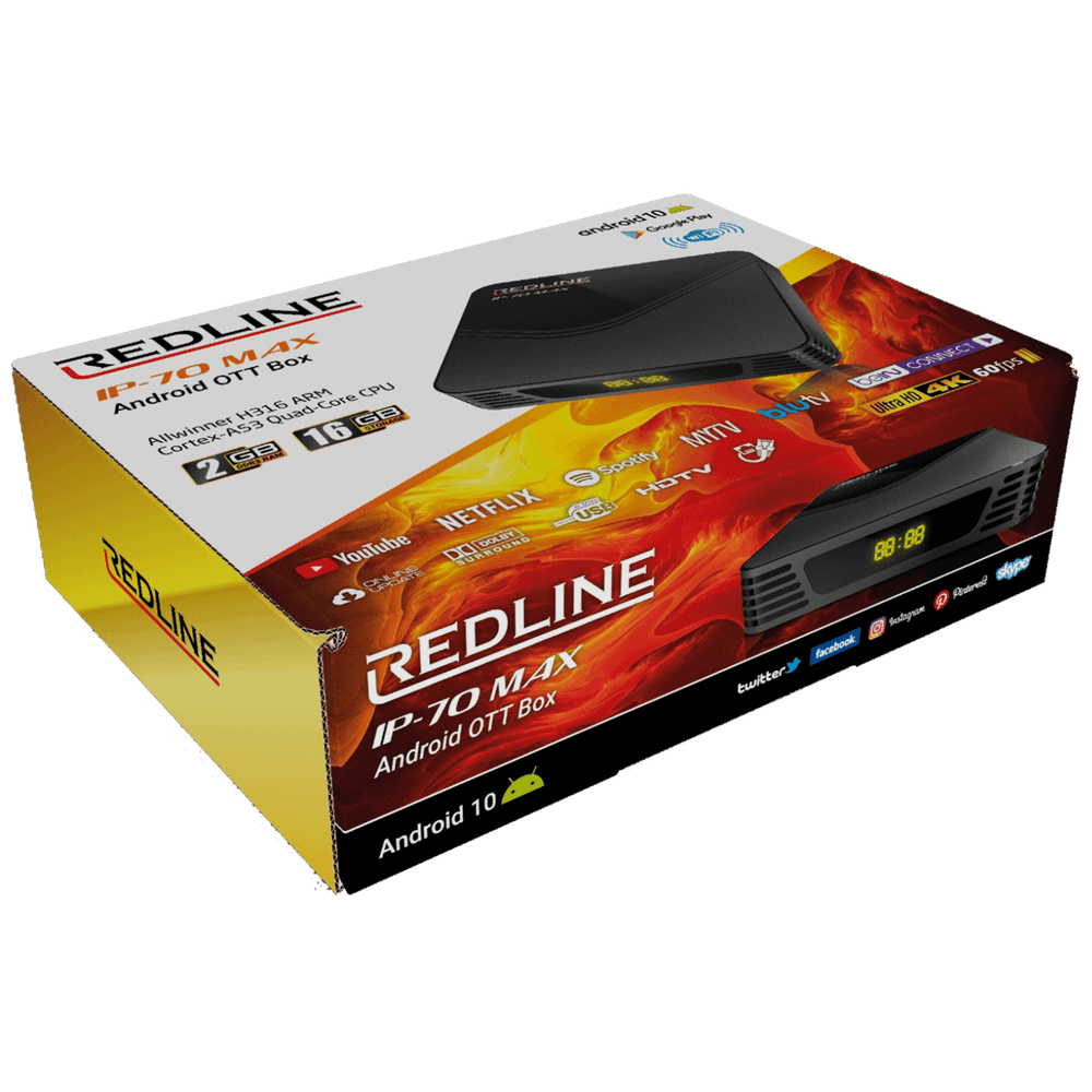 REDLINE Prijemnik IPTV@Android, 4K, 2 / 16 GB, USB, WiFi - IP-70 Max slika 2
