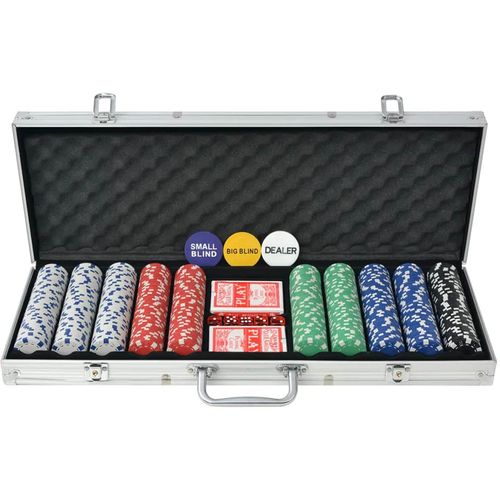 Set za Poker s 500 Žetona Aluminijum slika 6