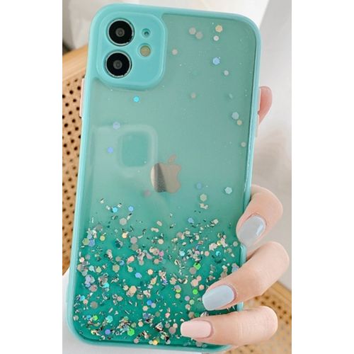 MCTK6-IPHONE XS Max * Furtrola 3D Sparkling star silicone Turquoise (89) slika 1