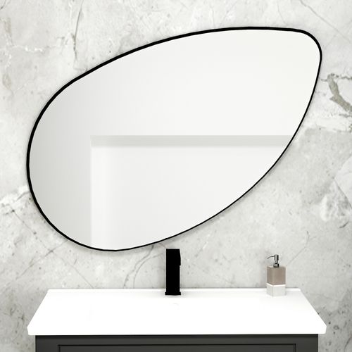 Lucas - Black Black Decorative Chipboard Mirror slika 1