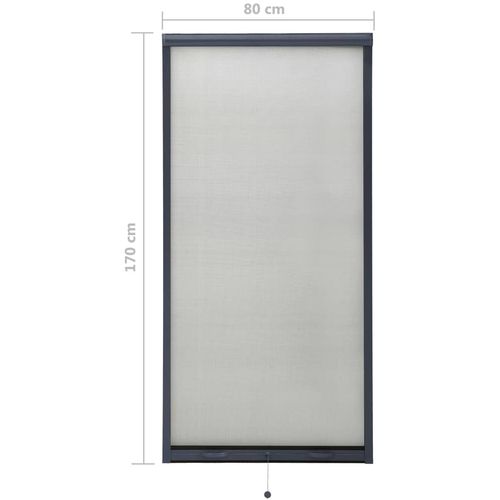 Zaslon protiv insekata za prozore antracit 80 x 170 cm slika 8