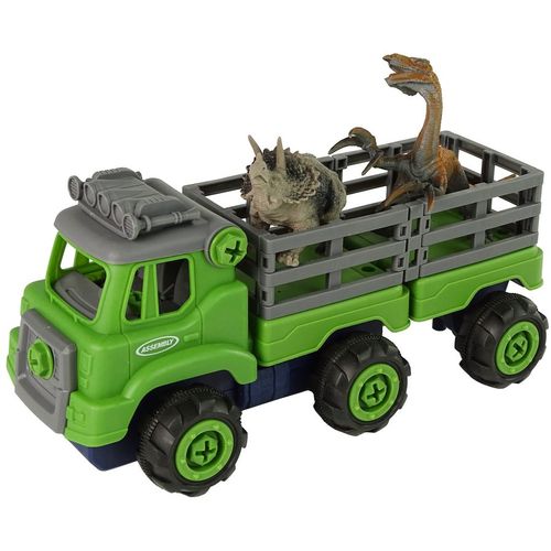 Dječji DIY kamion transporter dinosaura s odvijačima, zeleni slika 2