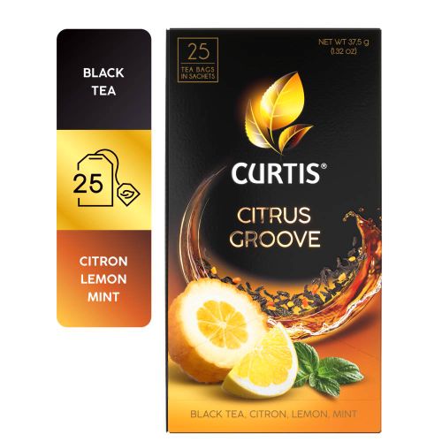 Curtis Citrus Groove – Crni čaj sa limunom, citronom i nanom, 25x1,5g slika 1