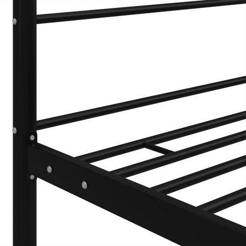 Okvir za krevet s nadstrešnicom crni metalni 120 x 200 cm slika 10
