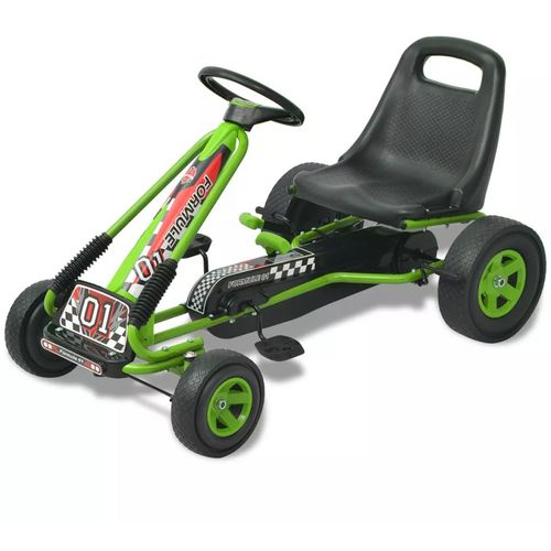 Go Kart s Pedalama i Podesivim Sjedalom Zeleni slika 19