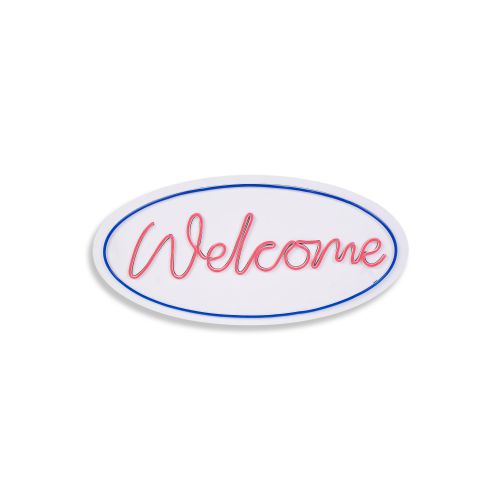 Wallity Ukrasna plastična LED rasvjeta, Welcome - Blue, Pink slika 4