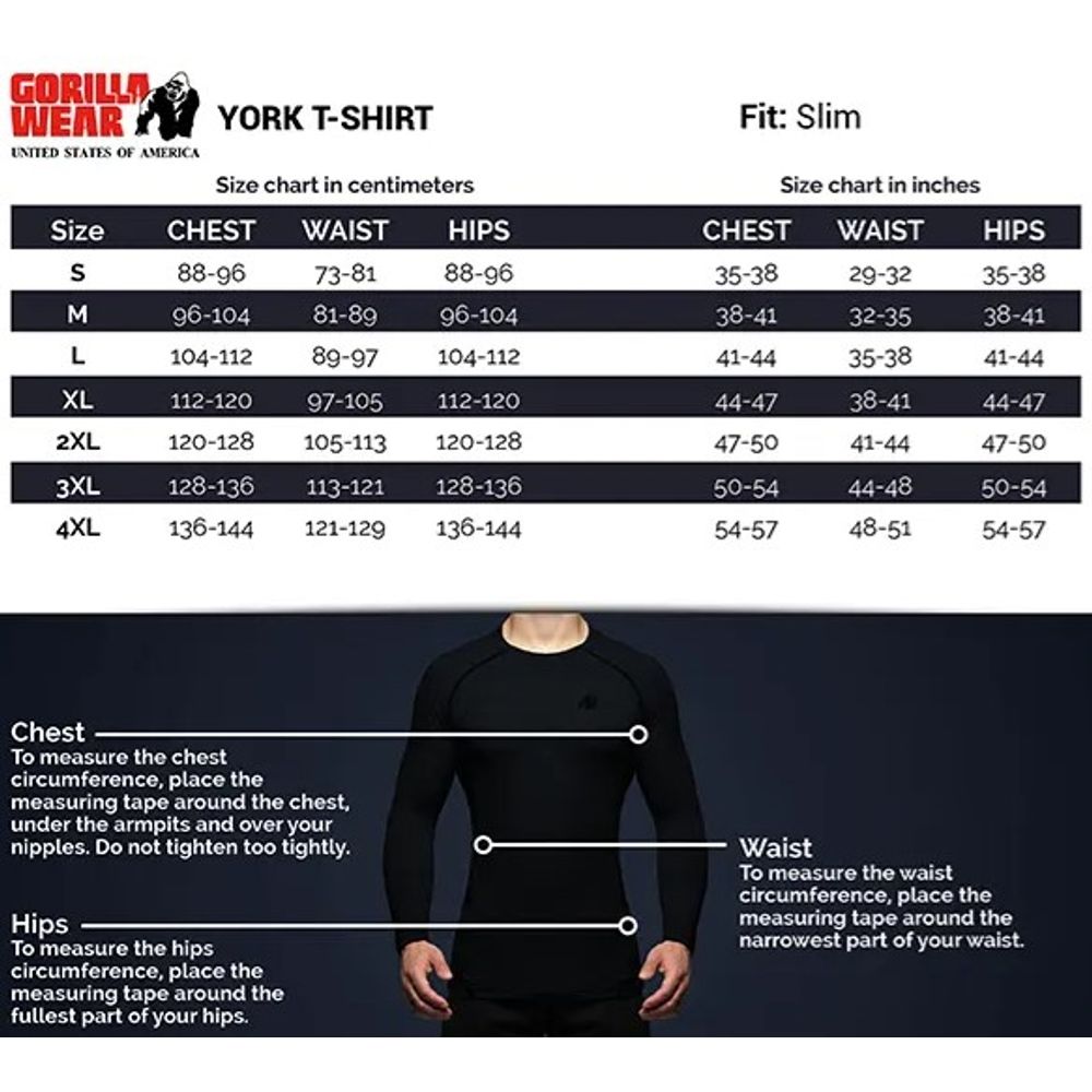 Gorilla Wear YORK Majica, Crna slika 7