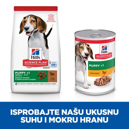 Hill's Science Plan Pas Puppy Medium s Janjetinom i Rižom, 14 kg slika 10