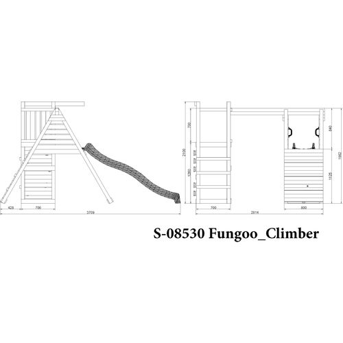 Fungoo set CLIMBER - drveno dječje igralište slika 7