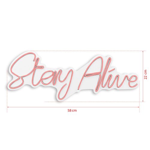 Wallity Zidna LED dekoracija, Stay Alive - Pink slika 8