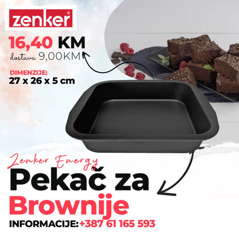 ZENKER Pekac za brownie 27x26x5cm BLACK  slika 1