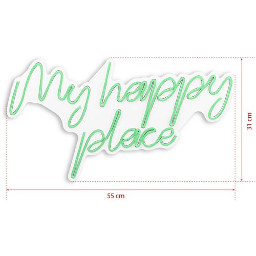 Wallity Zidna LED dekoracija, My Happy Place - Green slika 8