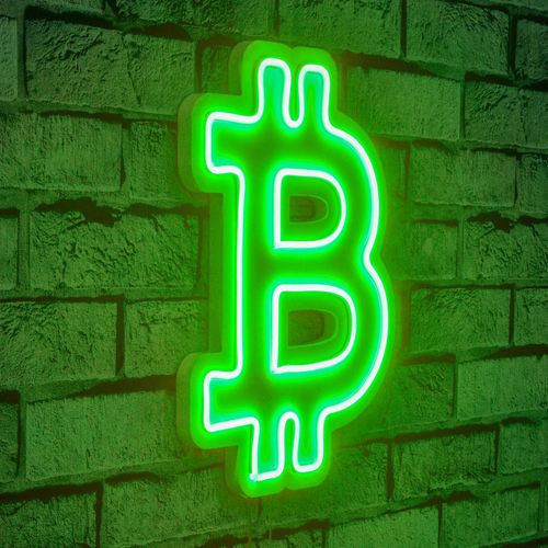 Wallity Ukrasna plastična LED rasvjeta, Bitcoin - Green slika 10