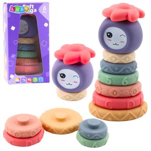 Toranj od mekih blokova senzorne piramide šarene 8 kom.