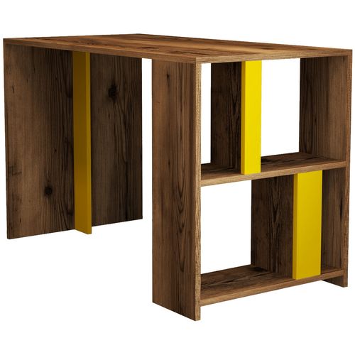 Woody Fashion Studijski stol, Lima - Walnut, Yellow slika 5