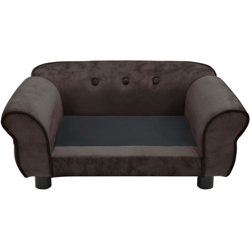 Sofa za pse smeđa 72 x 45 x 30 cm plišana slika 22