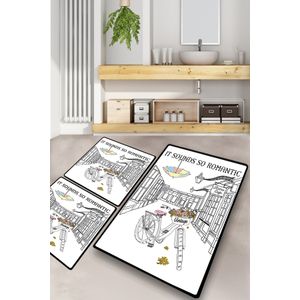 Set Šarenih Kupatilskih Podmetača 'It Sounds So Romantic' (3 Komada)