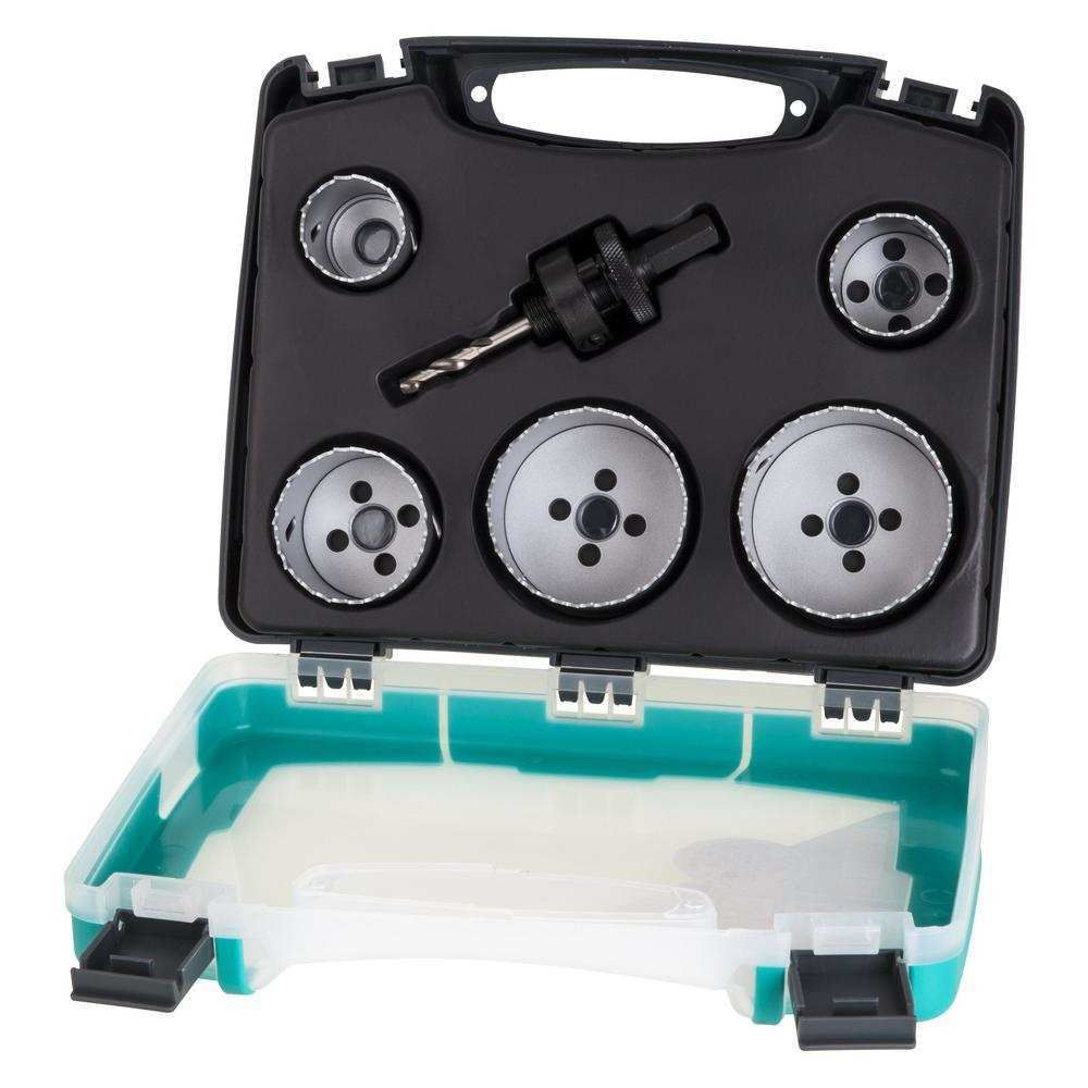 Wolfcraft Set Kruna Bi-Metal Elektrika i Sanitarije 35, 40, 51, 65 i 68 mm / 6 dijelni U Koferu - 3764000 slika 1