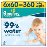 Pampers Aqua vlažne maramice, 6x60 kom / XXL