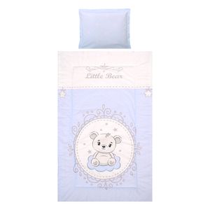 LORELLI RANFORCE COSY 3-dijelni Set Posteljine Little Bear Blue 100 x 150 cm