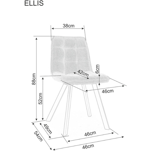 Stolica ELLIS - Tkanina slika 11